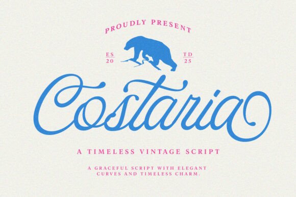 Costaria Script: The Modern Display Font with Timeless Appeal