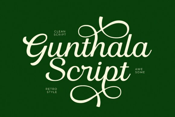 Gunthala Script: A Retro Classic with Modern Elegance
