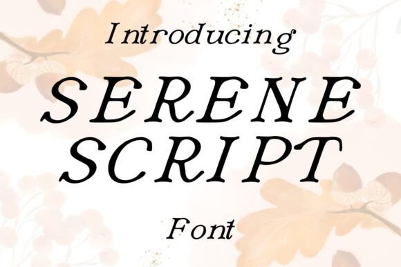 Serene Script: Elevating Design with Graceful Typography